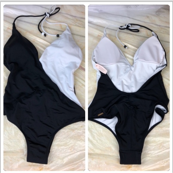 Victoria’s Secret Colorblock Halter One Piece Swimsuit - Picture 2 of 4